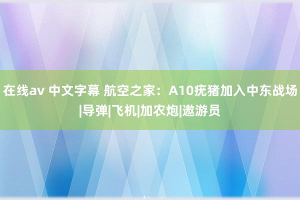 在线av 中文字幕 航空之家：A10疣猪加入中东战场|导弹|飞机|加农炮|遨游员