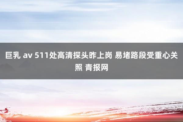 巨乳 av 511处高清探头昨上岗 易堵路段受重心关照 青报网